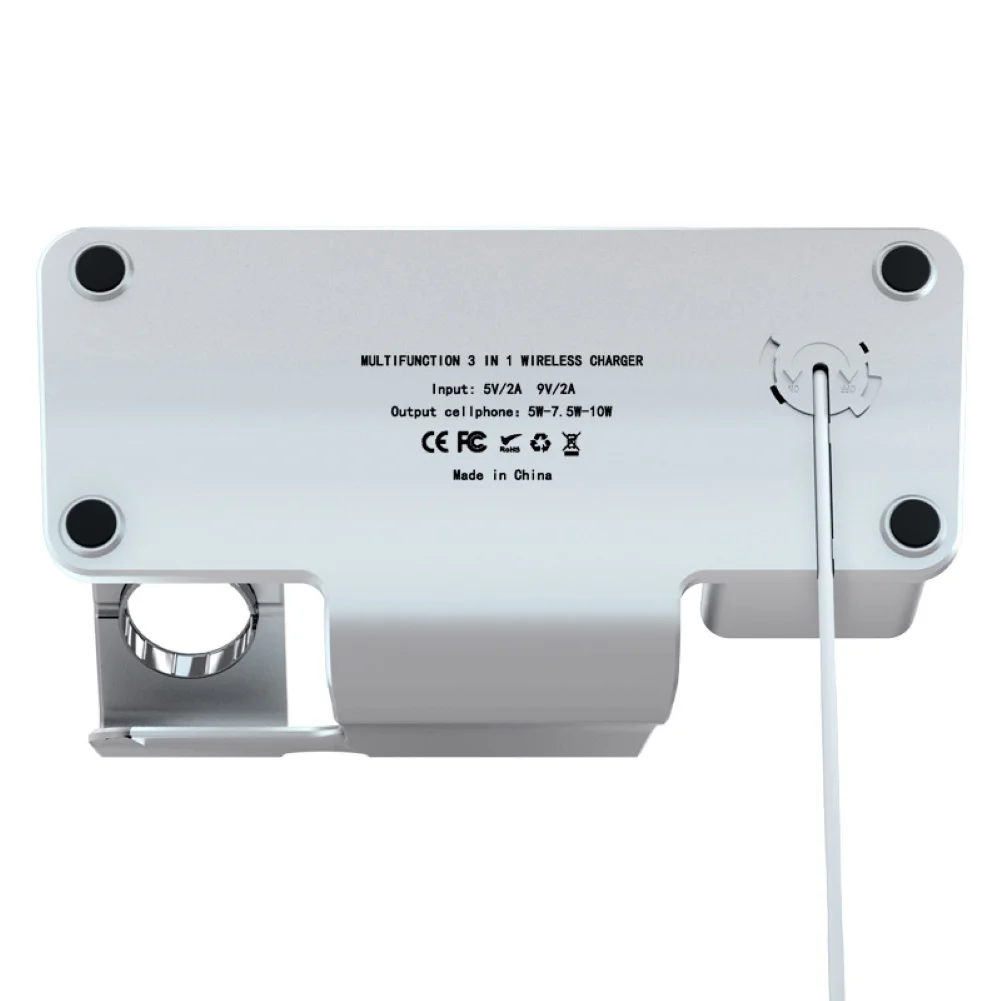 Беспроводное зарядное устройство, 3 в 1 беспроводная зарядная подставка для приложения le Watch, зарядная станция для Airpods, быстрая беспроводная док-станция для зарядного устройства(черный