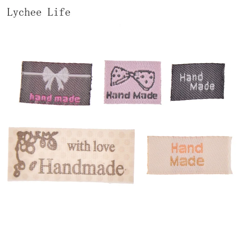 Lychee Life 100 шт. тканевые этикетки ручной работы с надписью «Love», этикетки для одежды, сумки для одежды, швейные материалы для рукоделия