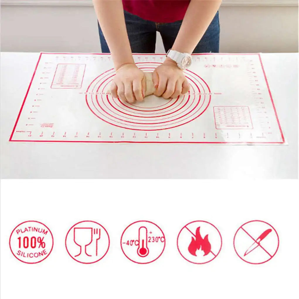 Non-Stick Silicone Baking Mat Pad Sheet Glass Fiber Rolling Dough Cookie Pastry Tools | Дом и сад
