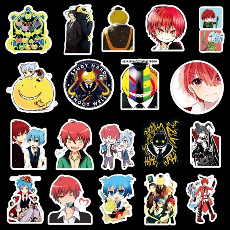 50Pcs Japan Anime Assassination Classroom Graffiti Cartoon Stickers For Luggage Laptop Skateboard Bicycle Decal