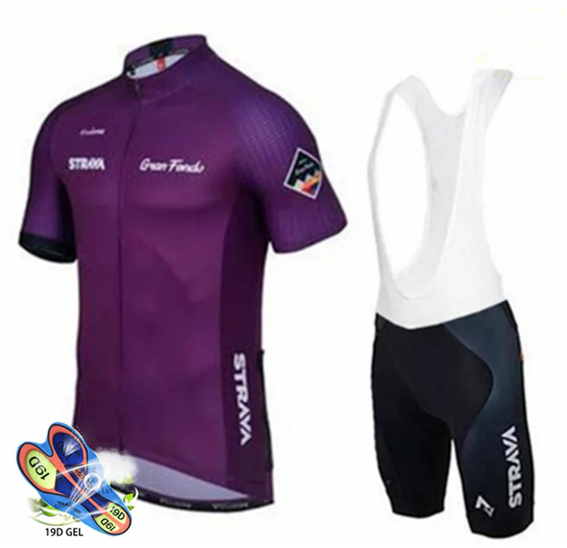 Bib cycling set Для мужчин, стильная, с короткими рукавами Велосипедная форма STRAVA Велоспорт Джерси комплект спортивной одежды открытый Mtb Ropa Ciclismo велосипед велосипедные комплекты - Цвет: Bib cycling set
