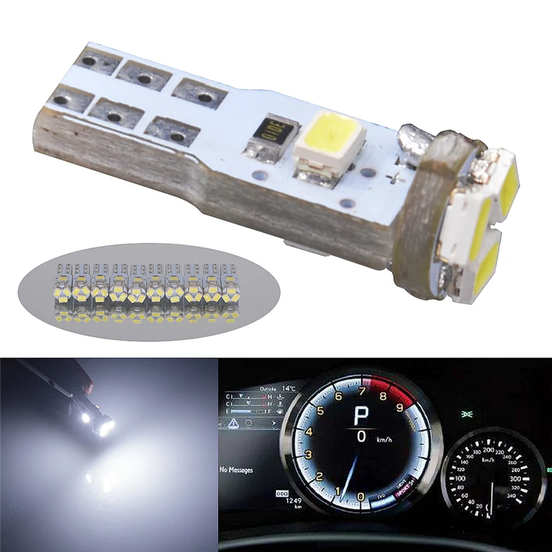 500 шт. высокое качество T5 светодиодный W1.2W 5 1206 SMD Авто DC 12V 3020 лампы с клиновидным основанием для приборных панелей(Калибровочные лампы