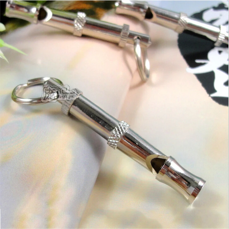 Stainless Steel Puppy Dog Whistle Key Chain Whistle Pet New Dog Training Adjustable Ultrasonic Sound Pet Products