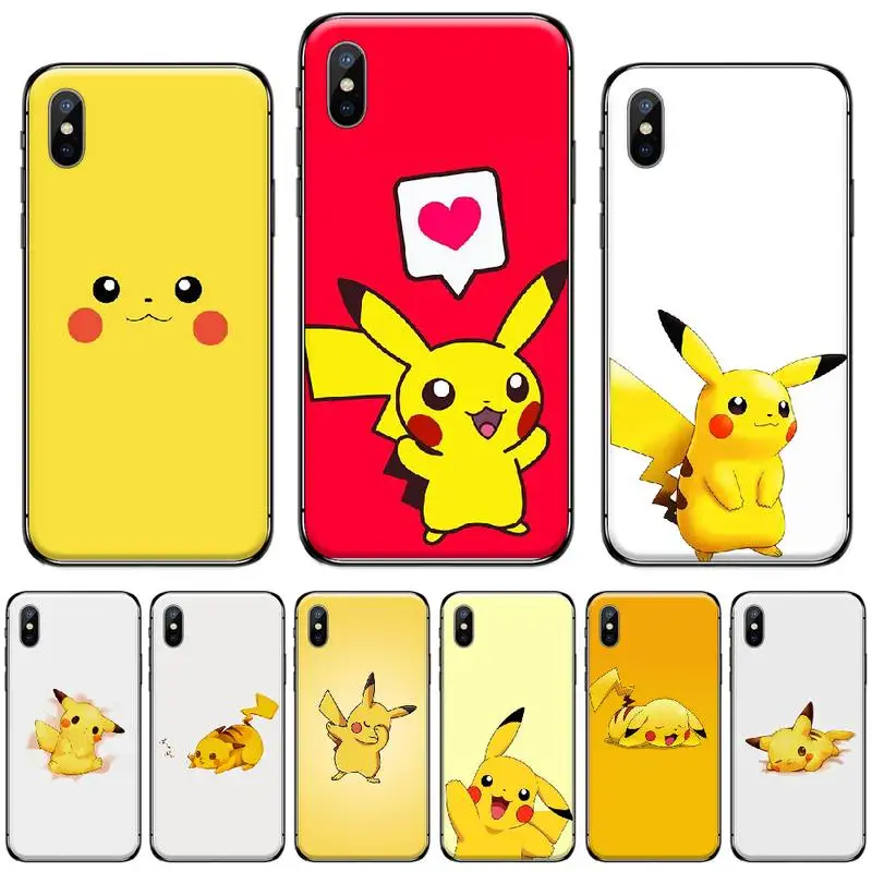 Японский анимационный милый мягкий силиконовый черный чехол для iphone 5 5s 5c se 6 6s 7 8