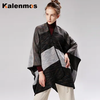 

Cloak Poncho Scarf Women Geometric Travel Shawl Imitation Cashmere Capes National Wind Fork Cloaks Wraps Pashmina Autumn Winter