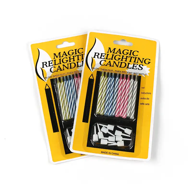 10PCS Magic Trick Relighting Candles Brthday Cake Candle Party Novelty