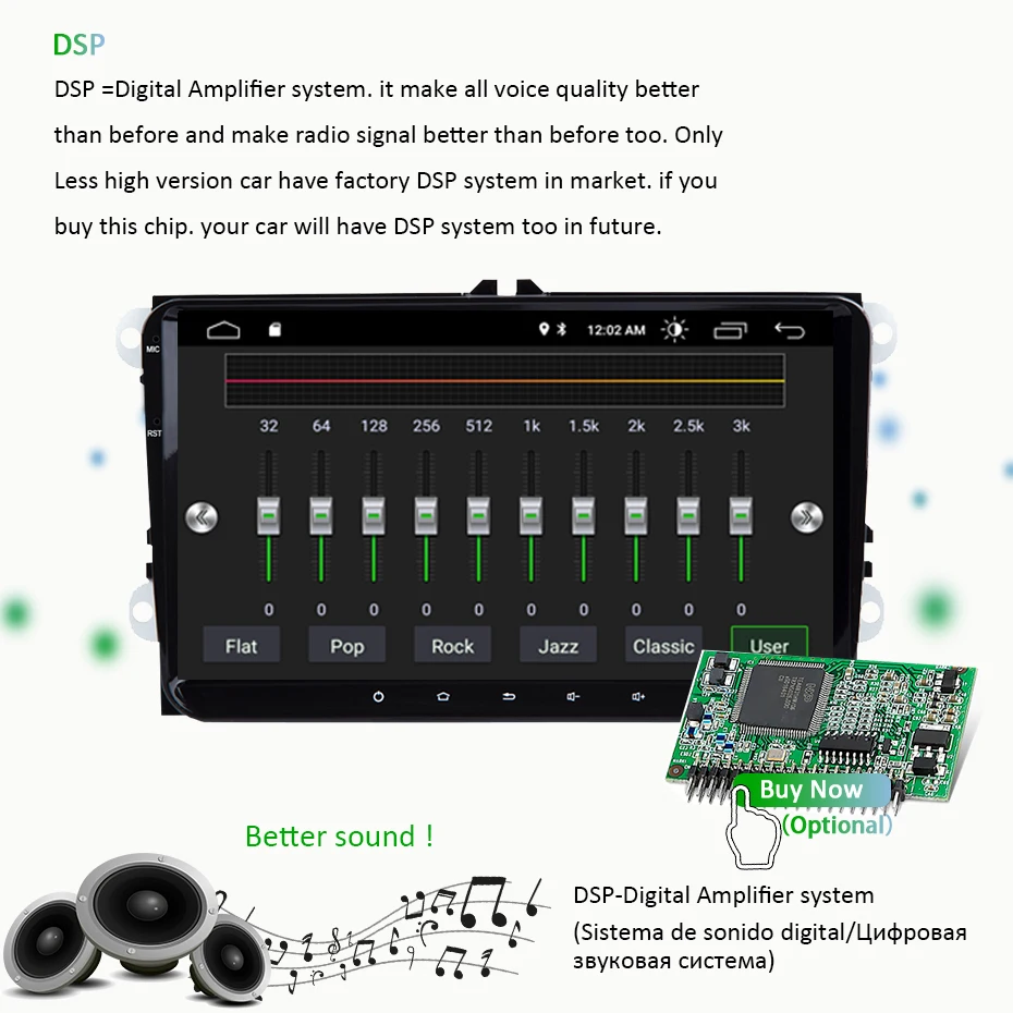 Best DSP IPS 9" Android 9.0 2 din Car radio no dvd GPS for VW Skoda Octavia golf 5 6 touran passat B6 B7 jetta polo tiguan multimedia 2