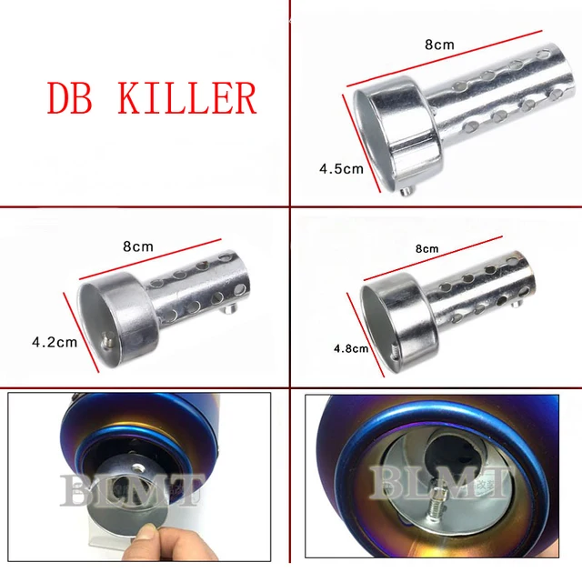 35mm 42mm 45mm 48mm 60mm Universal DB Killer Slip On Motorcycle Silencer Exhaust Flow Moto Escape Muffler