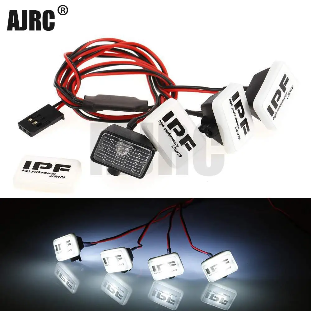 ラジコンカー用ledライトカバー,4つの正方形のカバー,1:10,rc
