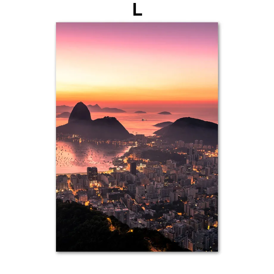 Wall-Art-Canvas-Painting-Pink-City-Flower-Light-Beach-Girl-Photo-Nordic-Posters-And-Prints-Wall (14)