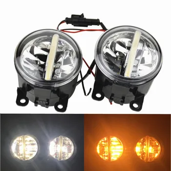 

2pcs/set For Mitsubishi Outlander XL 2007-2013 Angel Eyes Car styling front bumper LED fog Lights Halogen fog lamps