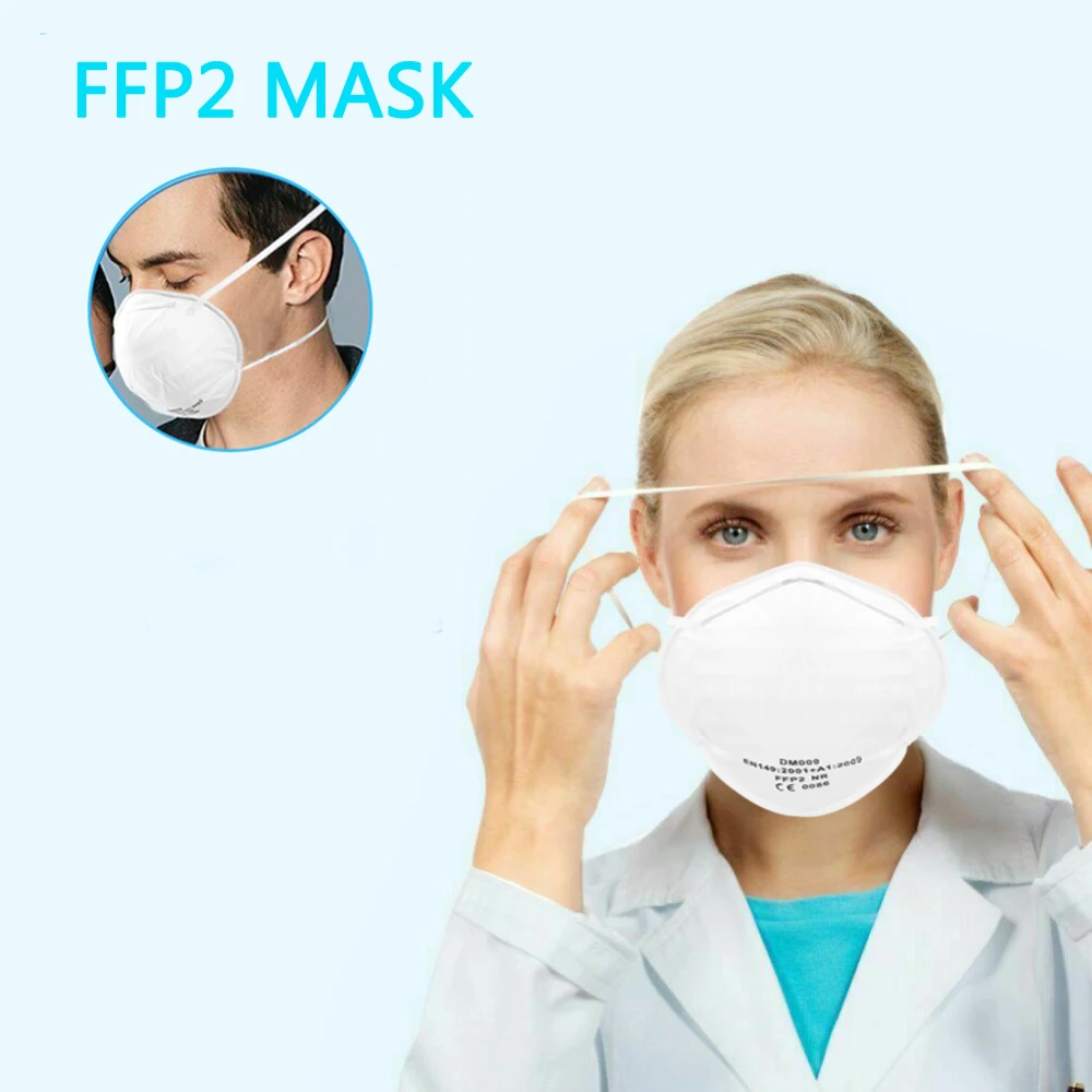 

10PCS FFP2 Mouth Face Mask Anti Dust Non-woven Mouth Nose Cover Mask Safety Protective Dustproof Mask Respirator