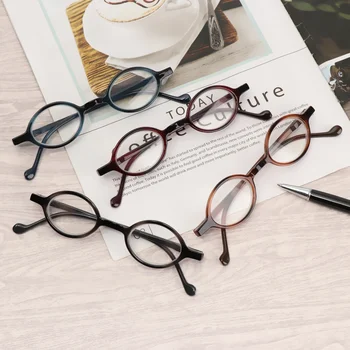 

1Pcs High-Definition Reduces Eye Glasses Read Eyeglass Ultralight PC Flat Mirror Eyewear Vintage Anti-UV Blue With Spring Hinge