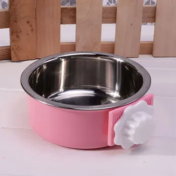 

Stainless Steel Pet Single Bowl Hanging Dish Bowls Feeder High Quality Dog Cat Pet Bowl Pet Feeding Supplies Water Dispenser