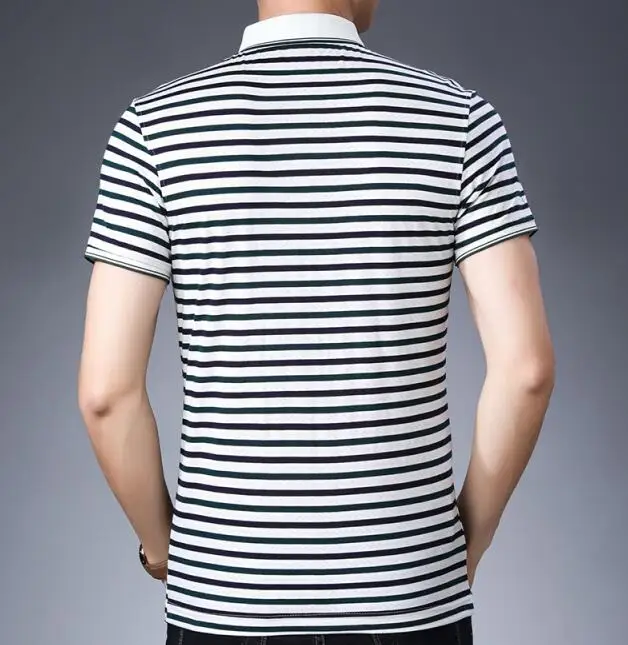 Лидер продаж мужская молния рубашка поло модный дизайн контрастные цвета полосатый хлопок рубашки поло для мужчин короткий рукав одежда