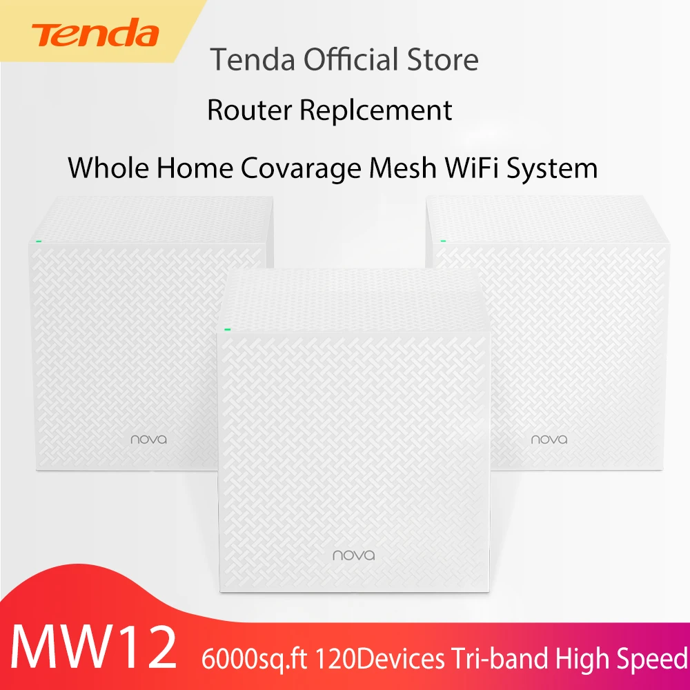 wireless internet signal booster Tenda ROUTER MW12/MW6 AC2100 Băng Lưới NOVA Hệ Thống REPEATER Toàn Bộ Nhà Không Dây WIFI Hoạt Động Với Alexa phiên Bản Toàn Cầu residential wifi signal booster