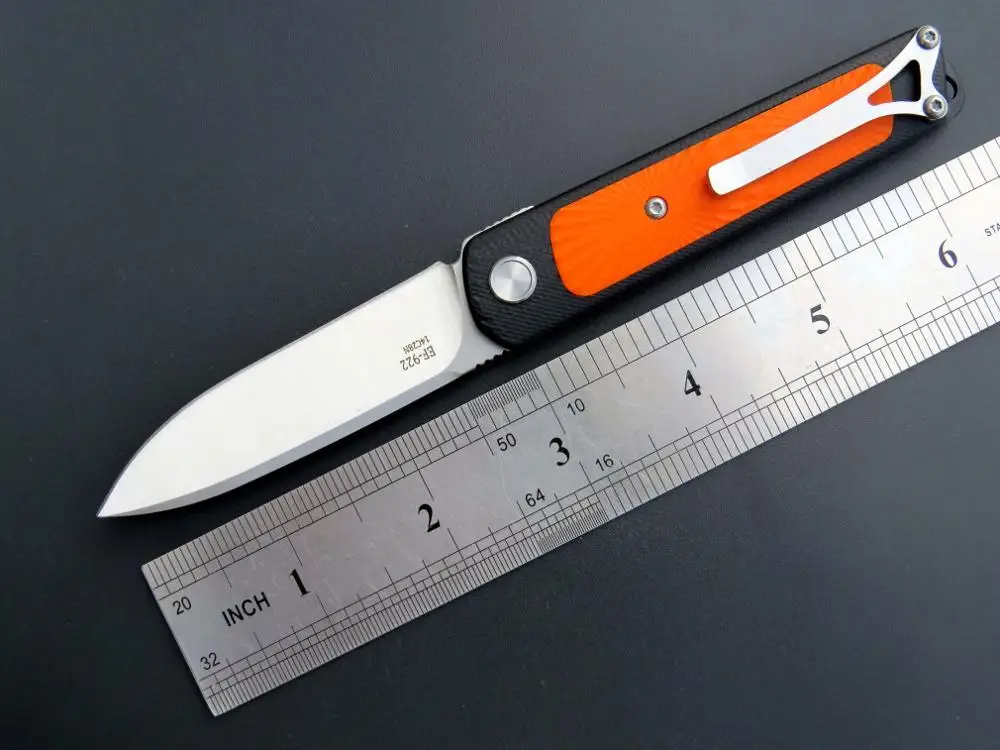 Eafengrow EF922 складной нож 14C28N стальное лезвие+ G10 ручка маленький карманный нож для кемпинга фруктовый Открытый EDC инструмент