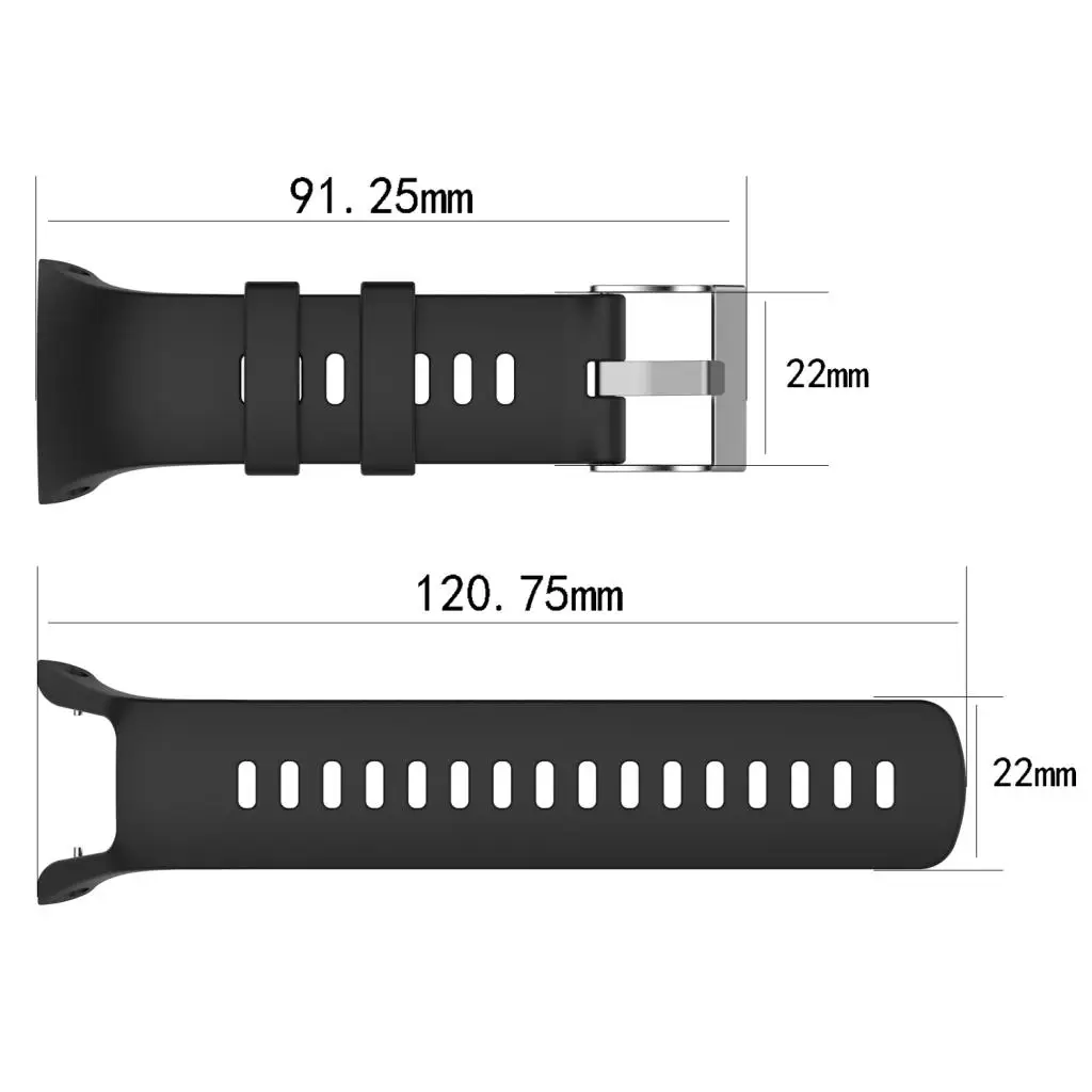 Band Strap for Suunto Spartan Trainer Wrist HR Watch Soft Silicone Adjustable Replacement Wrist Strap Accessory Sport Bracelet