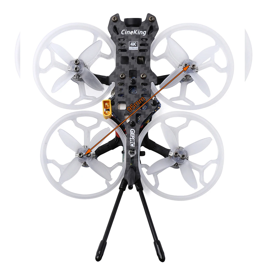 

Hot GEPRC Cineking 4K 3-4S FPV Racing Drone PNP BNF with Hybrid 4K Camera GR1105 5000KV Motor F4 12A Flight Controller