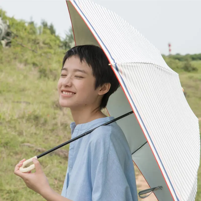 Зонтик для девочек дождь женский ультра-легкий складной зонт от УФ зонтик Sombrillas UV Con Защита от солнца милый зонтик 6K - Цвет: 8409