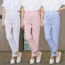 Скрабы, медицинская форма, женские брюки для медсестры, эластичная лента, больничная рабочая одежда, брюки размера плюс, лабораторные хирургические брюки