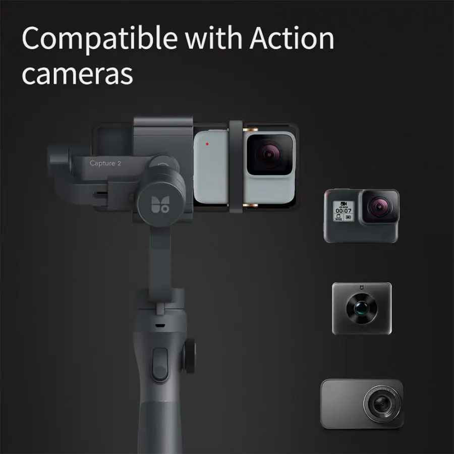 FUNSNAP Capture2 Смарт 3-осевая карманная Противоударная карданный стабилизатор для GOPRO 4/5/6/7 для iPhone Android мобильных телефонов под 6,5 Дюймов