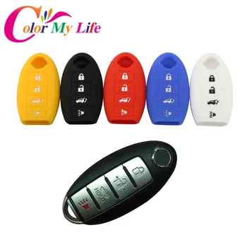 

Silicone Car Key Fob Protective Cover Case for Nissan X-Trail Qashqai Cube Juke Pathfinder TIIDA Murano Rouge Versa Smart Key
