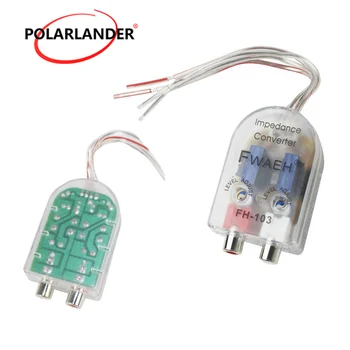 

High Quality Hot Selling High to Low Car Converter Impedance Converter Speaker to RCA Line