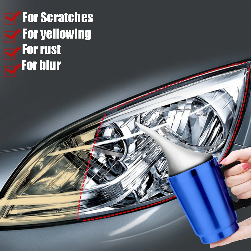 20ML Car Headlight Repair Fluid Scratch Removal Oxidation Repair Polishing  Lampshade Cleaning Tool