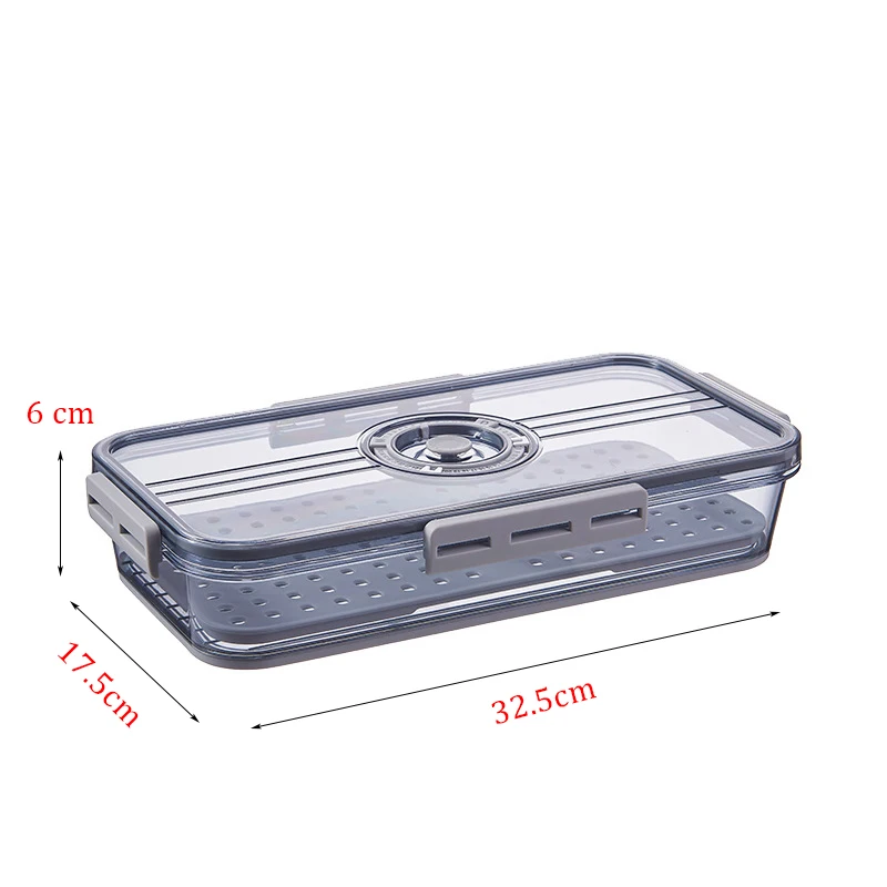 Timekeeping Food Storage Box Kitchen Transparent Refrigerator Sealed Containers Organizer Fresh-Keep Freezer Storage Drawer Box 