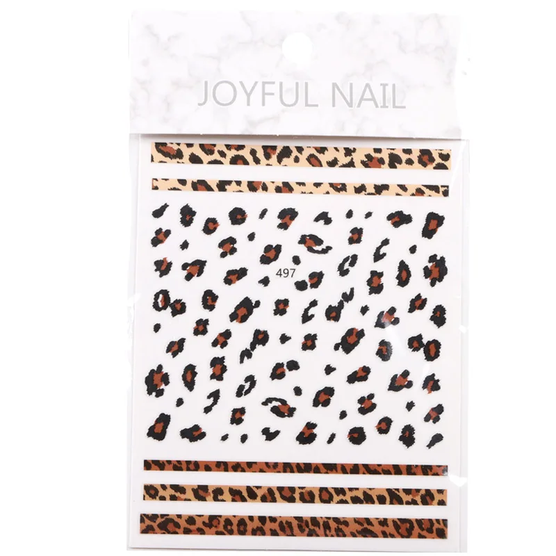 1 sheet/lot Autumn and winter nails leopard stickers three-dimensional Sexy Designs Women Slider Decalsnail decoration nail art