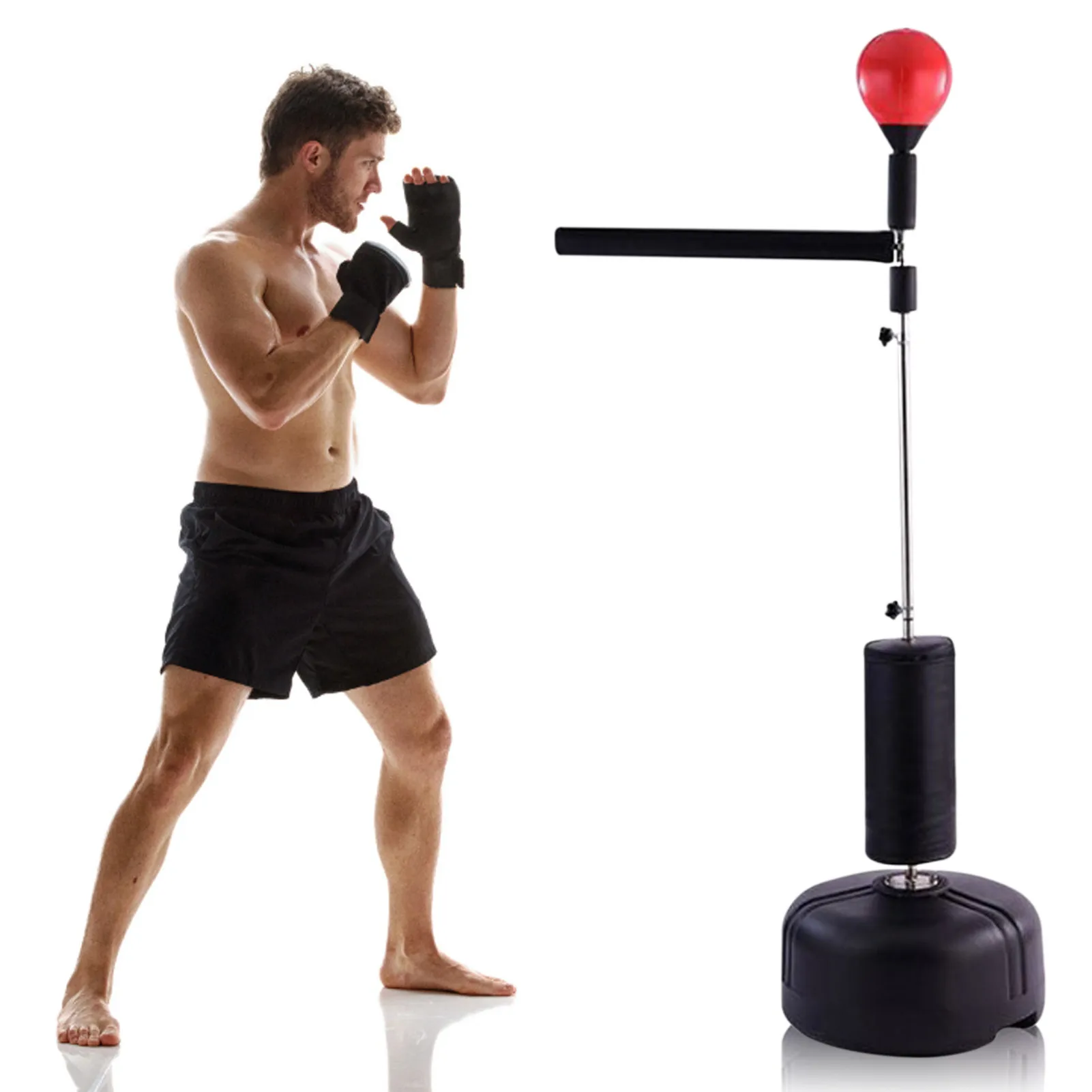 Suporte Saco De Boxe Velocidade Resposta Alvo Com 360 Barra