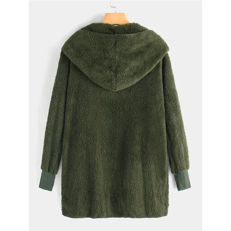 Very best  YONIS 2019 Spring Autumn Winter Women Winter Coat Hooded Lapel Collar Long Sleeves Side Pockets Swe