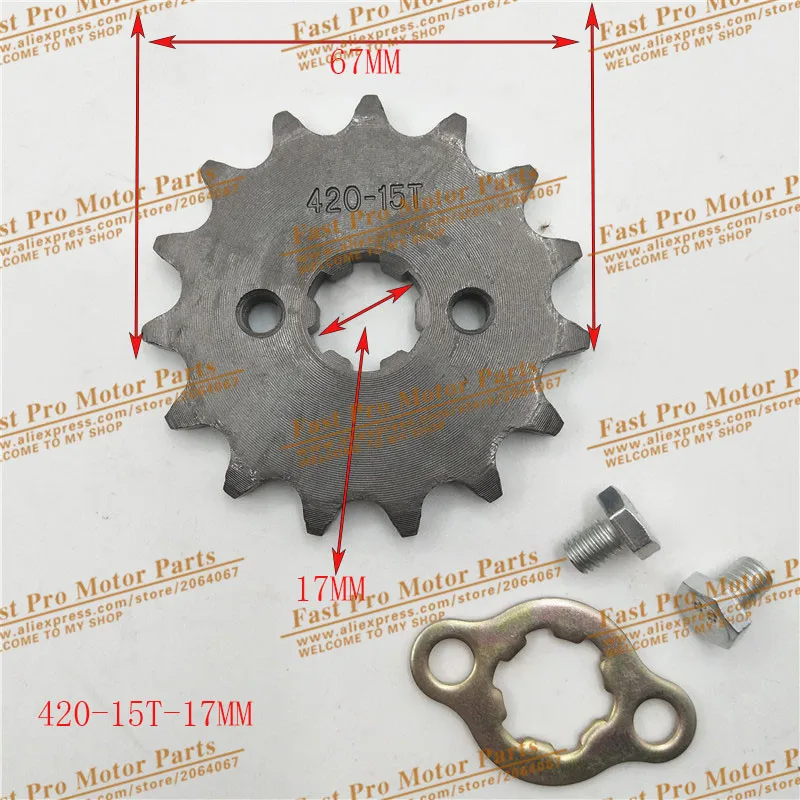 Yx Motorcycle Sprocket 15 Sprocket Lifan 420 Front Chain Sprocket