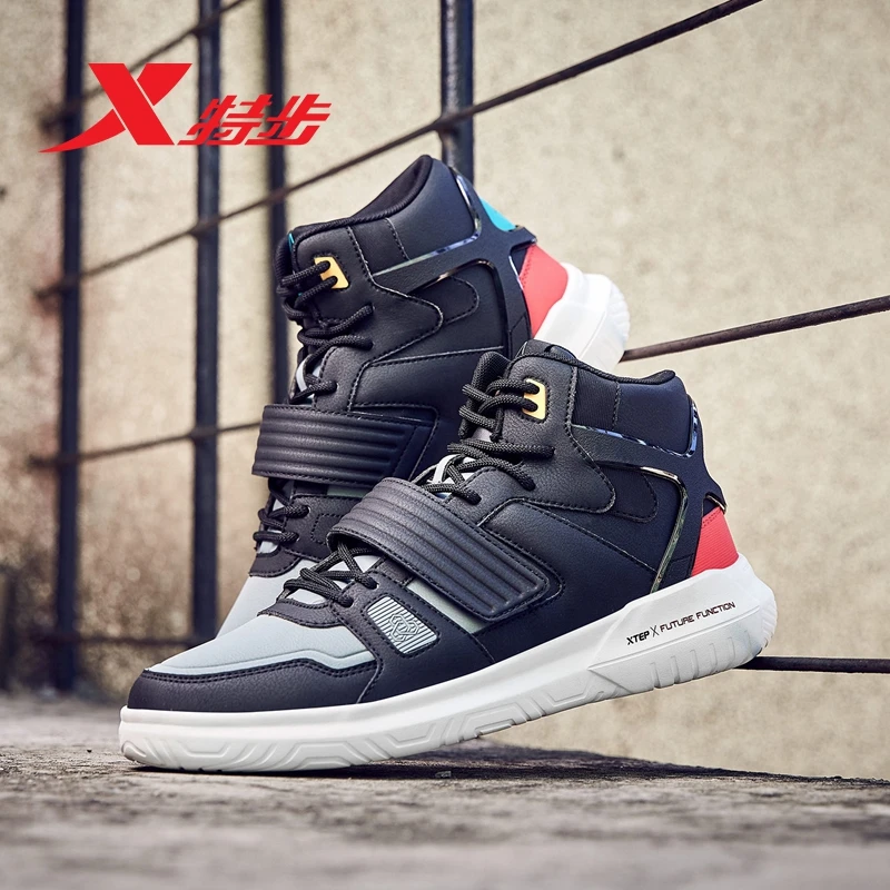 

881419319568 Xtep men skaboarding shoes high-top shoes 2019 autumn and winter authentic trend men skate shoes casual shoes