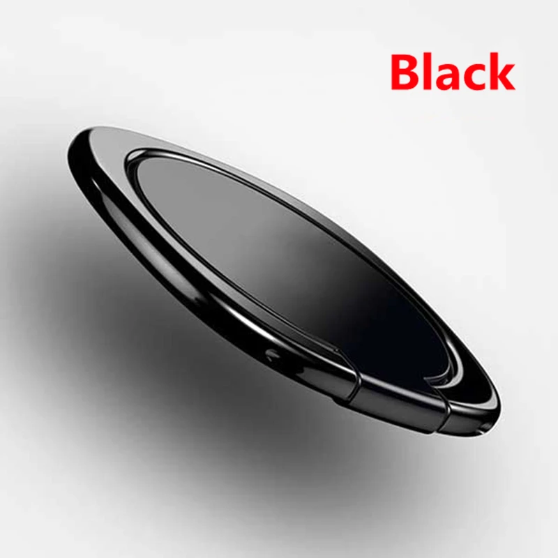 Black Jcase универсальный держатель кольца для телефона 360 Градусов Подставка для samsung Xiaomi iPhone X 7 6 55 5s plus смартфон планшет Обычная bague - Цвет: Black
