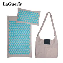 Экологичный льняной Массажный коврик из кокосового волокна с шипами лотоса для массажа и релаксации, снятия стресса, боли в спине, Акупрессура, подушка