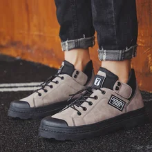 Новые мужские ботинки; сезон осень-зима модные мужские ботинки для отдыха уличные рабочие зимние ботинки мужские ботинки в британском стиле размеры 39-44