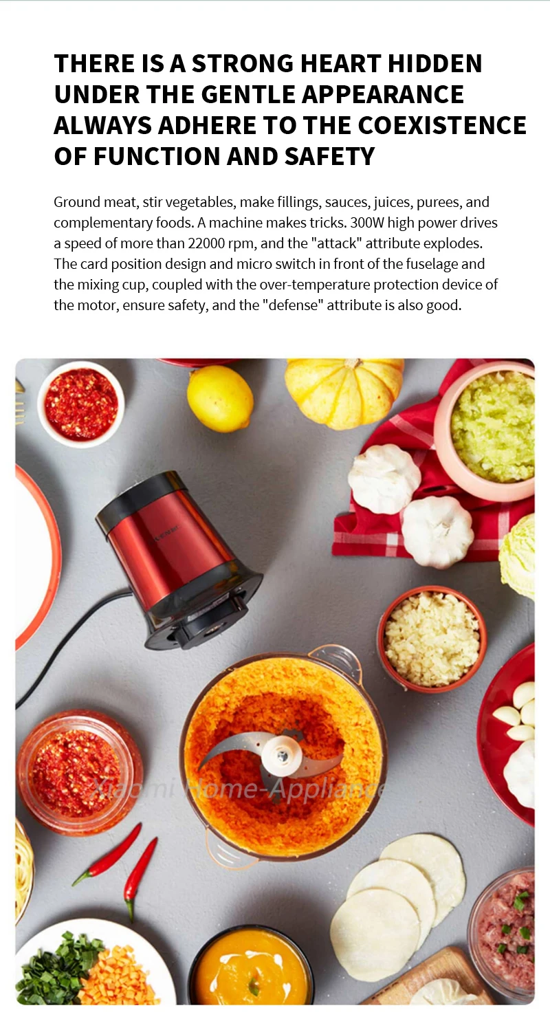 Xiaomi youpin Liven Multifunctional Electric Meat Grinder description image 2