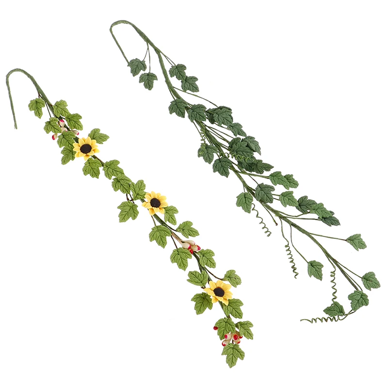 1/12 кукольный домик DIY Миниатюрный цветок кукольный дом Миниатюрный цветок Виноградная лоза цветы ручной работы глина красочные милые скалолазание Роза ваттл