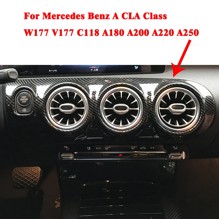 Высокое качество приборной панели вентиляционные наклейки Накладка для Mercedes Benz A CLA класс W177 V177 C118 A180 A200 A220 A250