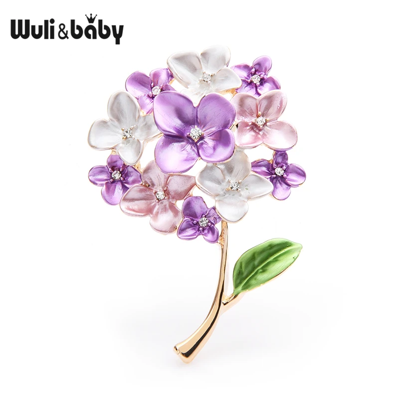 Wuli & baby фиолетовые красные синие сиреневые Броши с цветами женская свадебная