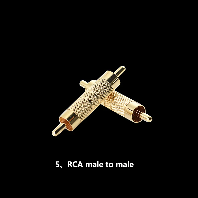 1pcs Gold RCA adapters Audio plug connector RCA male female to 3.5mm 6.35mm mono stereo male female connector