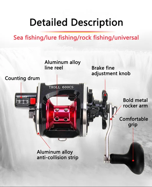 Best Boat Fishing Reel TL-600CS/900CS Line Counter Saltwater Trolling Reels  Right Hand Star Drag Offshore Jigging Reels China - AliExpress