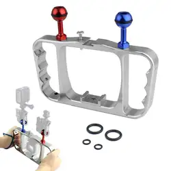Наполняющий световой рычаг двойной Ручной Автоспуск CNC пользовательский алюминиевый сплав Дайвинг фотография кронштейн для камеры Gopro