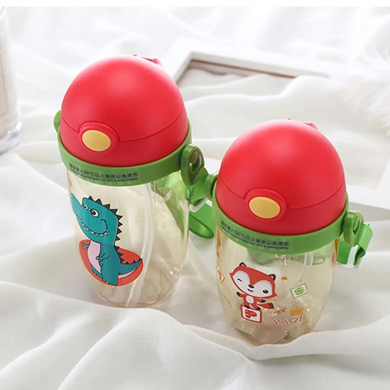 360ML Baby Cartoon Drink Water Straw Cup Kids Cute Juice Training Bottle Cups Infant Children Learn Drinking Bottles