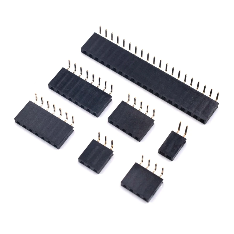 Pin Header 2.54mm Double Row Male PCB Header Socket 2*2P-40P Strip for Arduino 