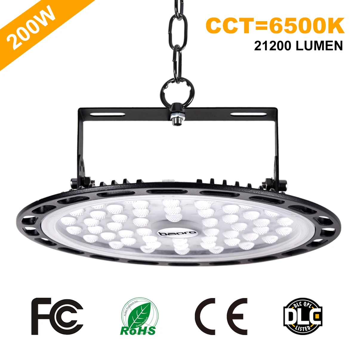 200W UFO Led High Bay освещение 100 Вт 200 Вт 300 Вт 220 В водонепроницаемое IP44 промышленное освещение склад гараж мастерская Highbay рынок аэропорт - Цвет: 200W