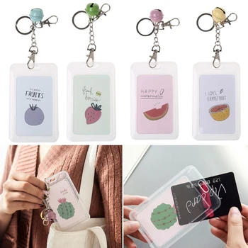 

Cute Fruit Credit Card Holder Keyring Key Chain Bus Card Case Bag Birthday Gift LX9F