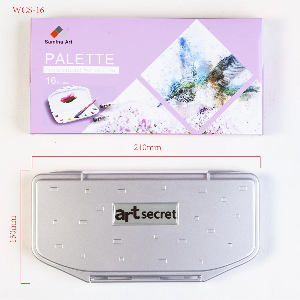 ArtSecret WCS-16 di alta qualità 16 pozzi acquerello acrilico Pallette di colore per la pittura ad acquerello strumenti d'arte forniture - immagine 6